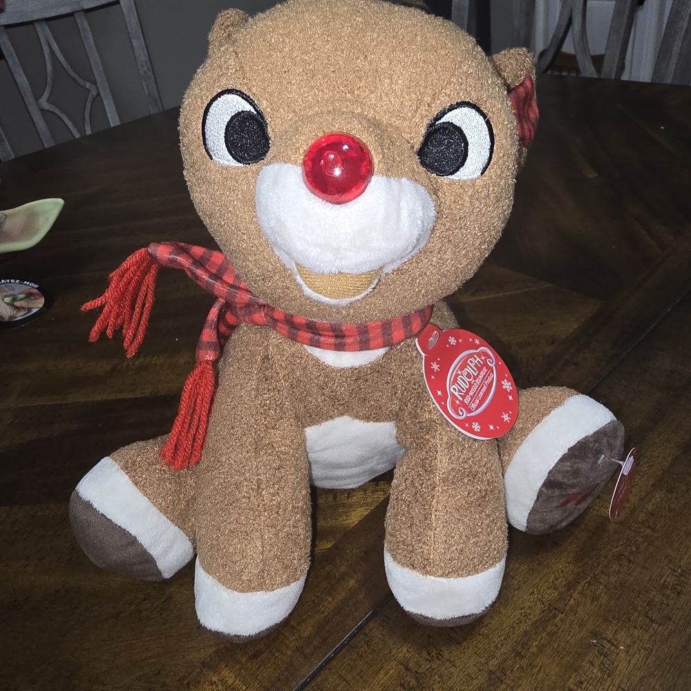 Charming Red-Nosed Reindeer Plush Toy